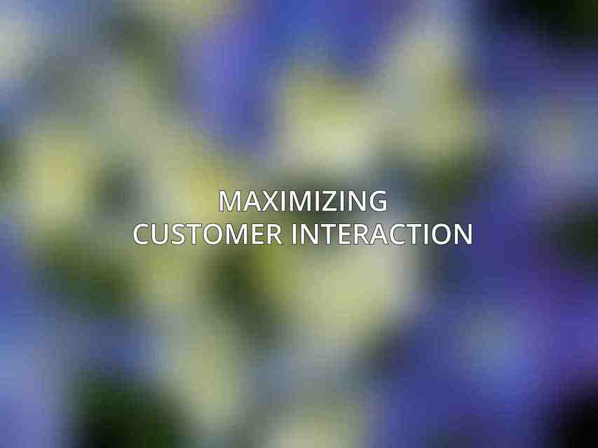 Maximizing Customer Interaction