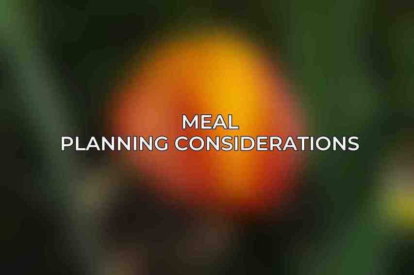 Meal Planning Considerations
