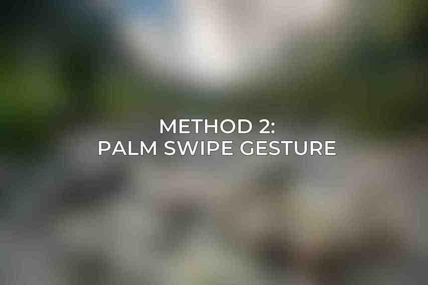 Method 2: Palm Swipe Gesture