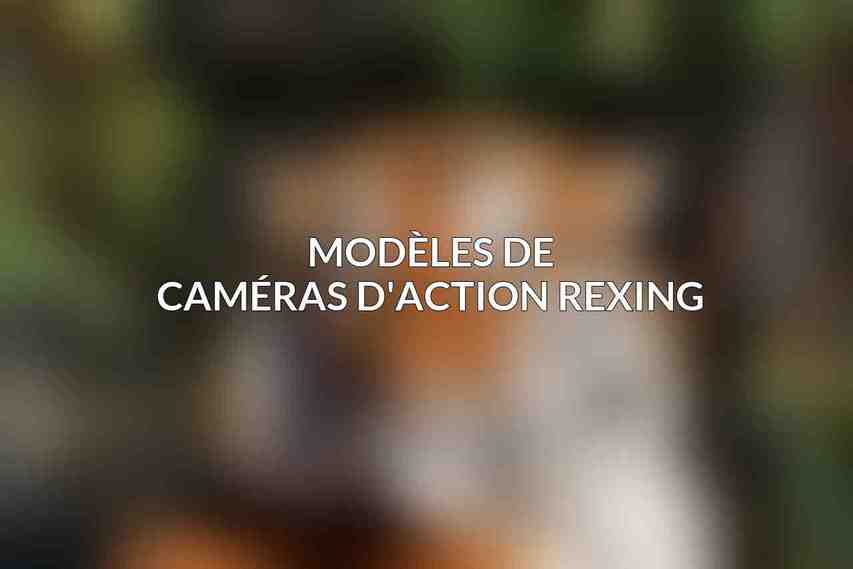Modèles de caméras d'action Rexing