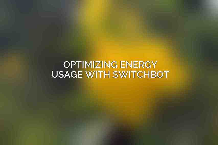 Optimizing Energy Usage with SwitchBot