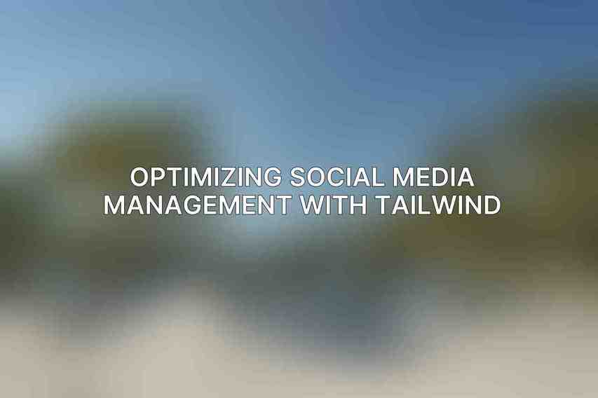 Optimizing Social Media Management with Tailwind
