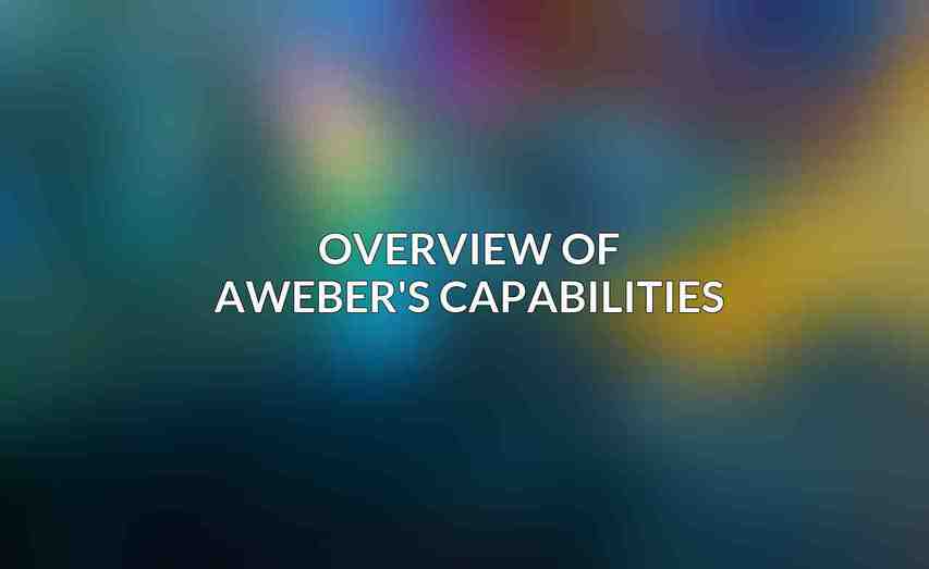 Overview of AWeber's capabilities