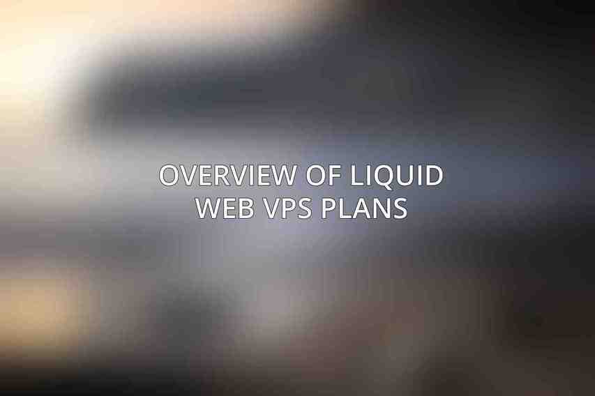 Overview of Liquid Web VPS Plans