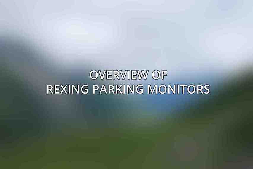 Overview of Rexing Parking Monitors