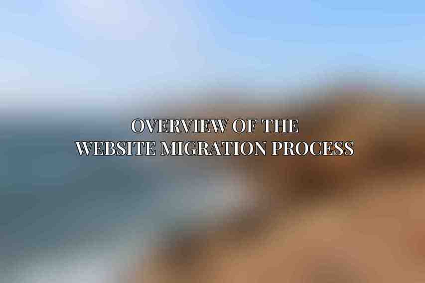 Overview of the website migration process: