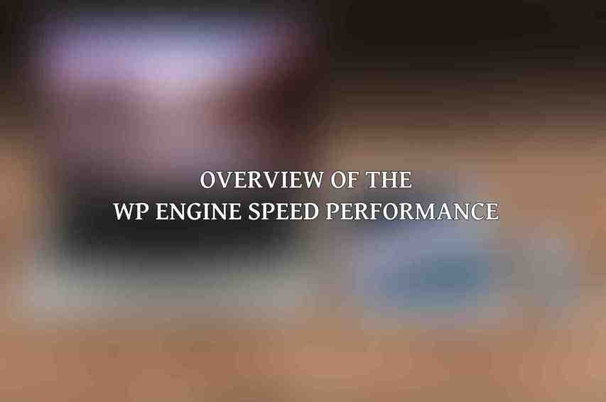Overview of the WP Engine Speed Performance