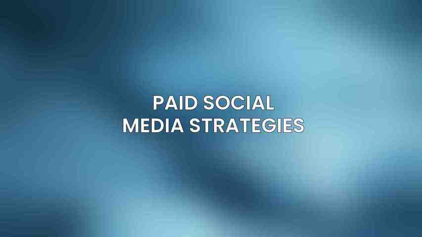 Paid Social Media Strategies