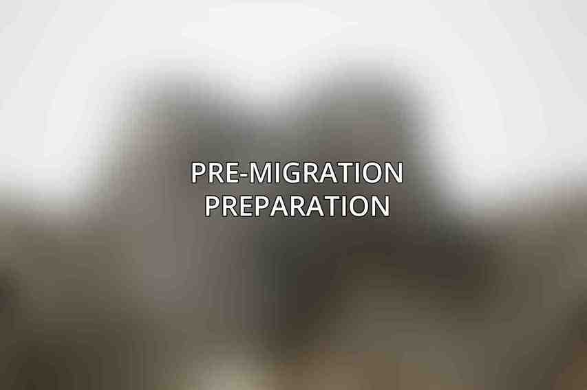 Pre-Migration Preparation