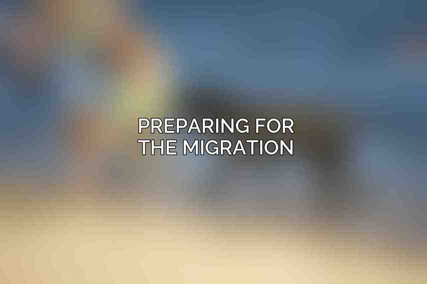 Preparing for the Migration