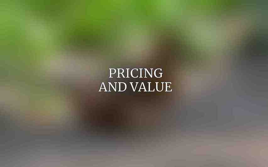 Pricing and Value