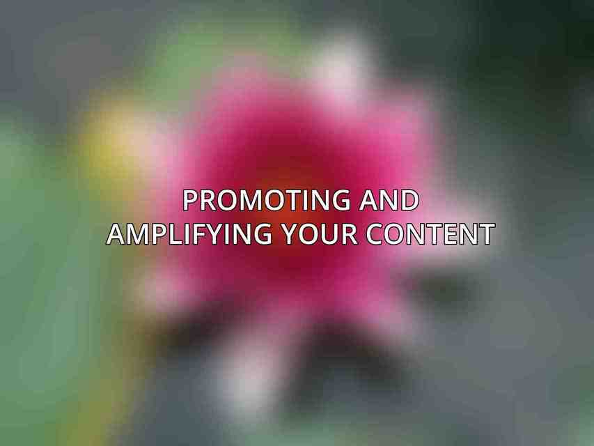 Promoting and Amplifying Your Content