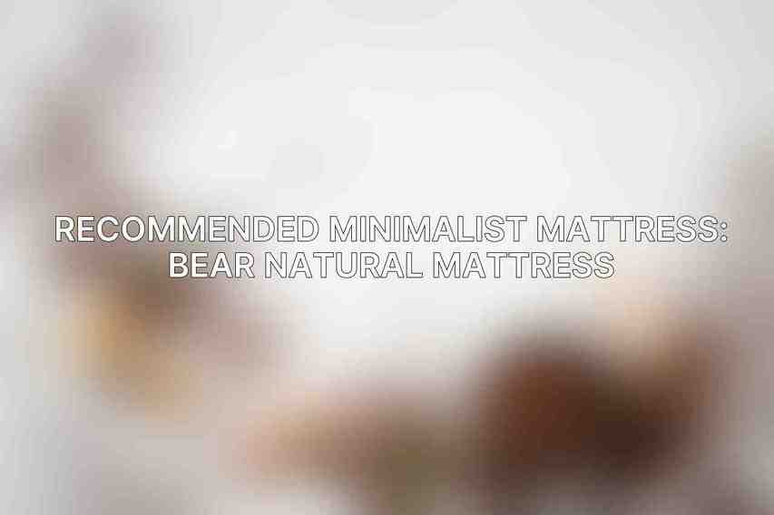 Recommended Minimalist Mattress: Bear Natural Mattress