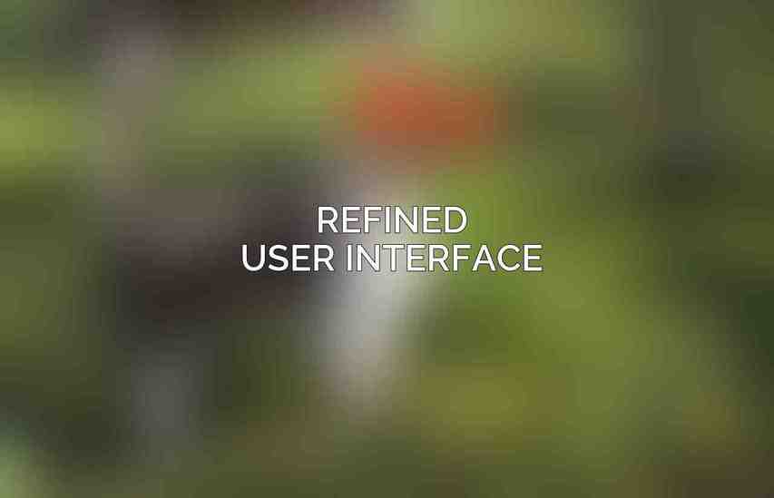 Refined User Interface