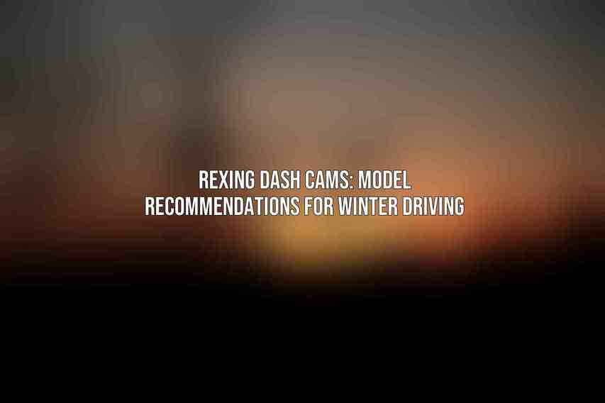 Rexing Dash Cams: Model Recommendations for Winter Driving