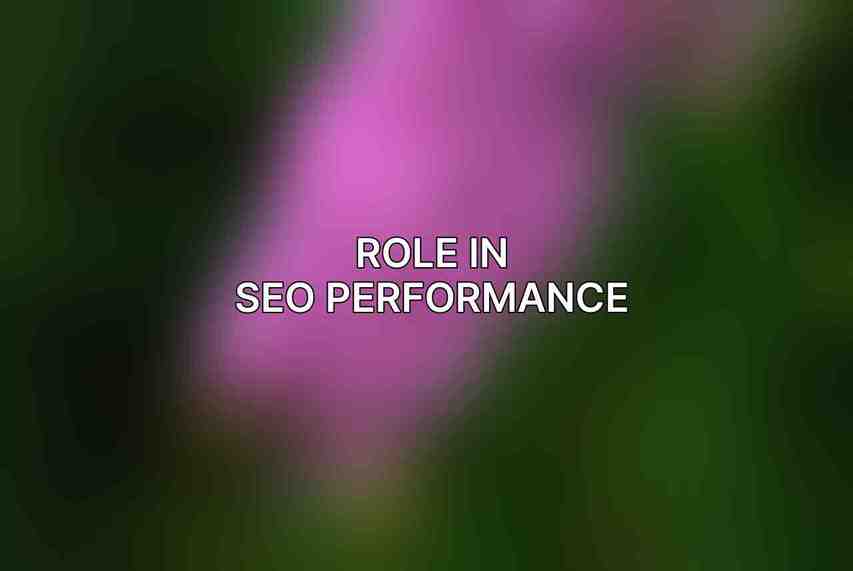 Role in SEO Performance