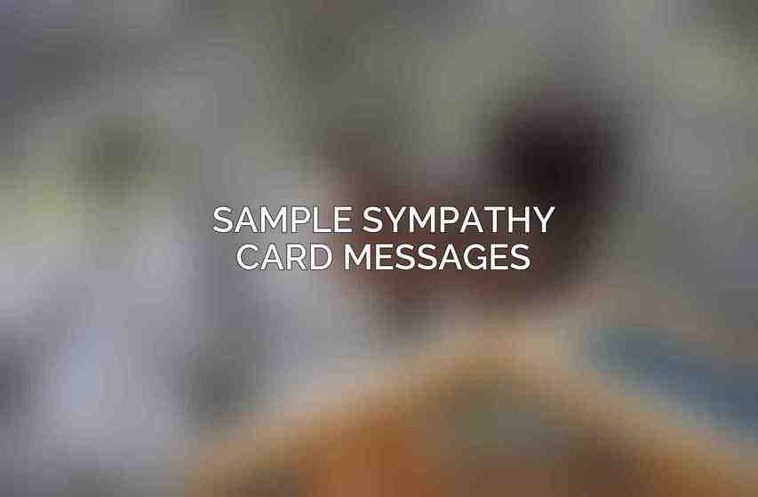 Sample Sympathy Card Messages