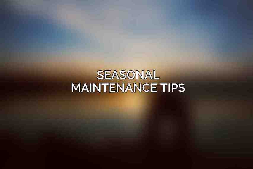 Seasonal Maintenance Tips
