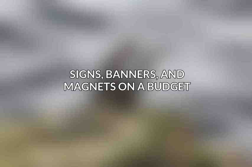 Signs, Banners, and Magnets on a Budget