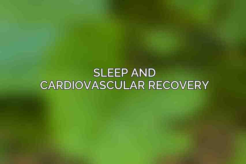 Sleep and Cardiovascular Recovery