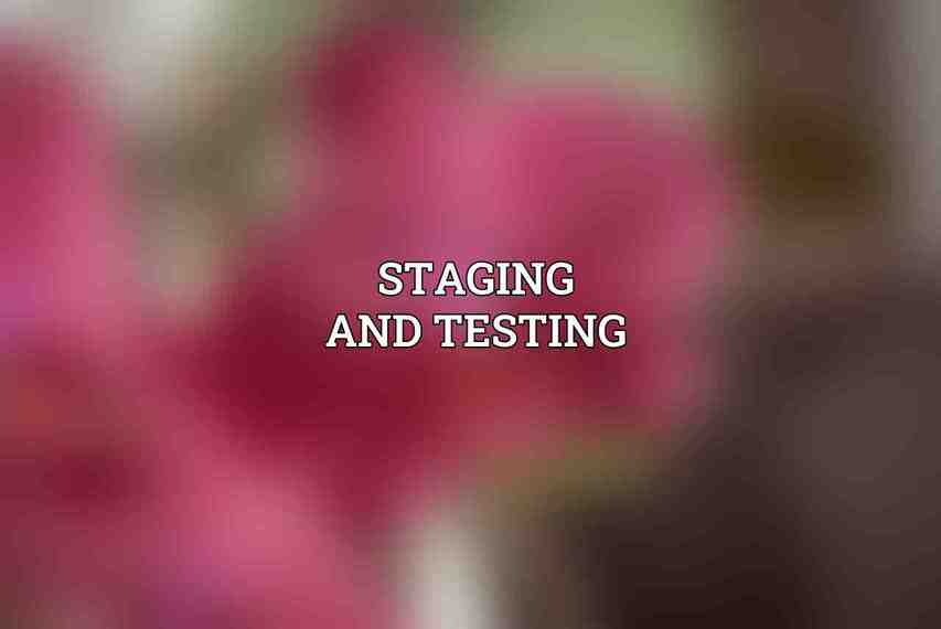 Staging and Testing:
