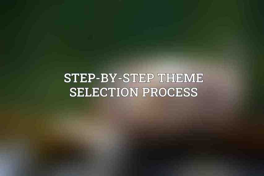 Step-by-Step Theme Selection Process
