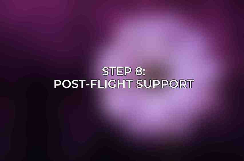 Step 8: Post-Flight Support