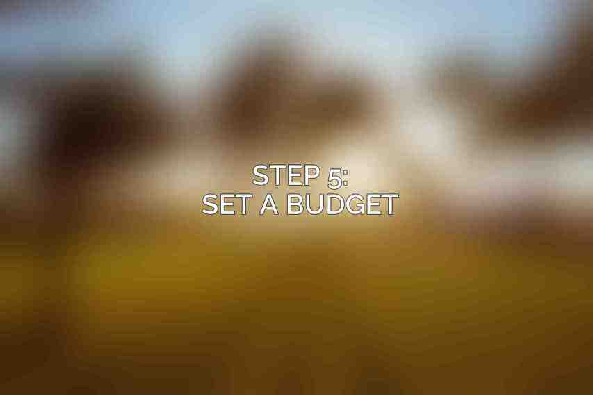 Step 5: Set a Budget