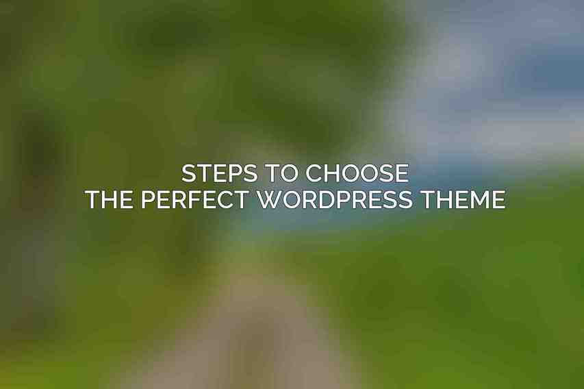 Steps to Choose the Perfect WordPress Theme