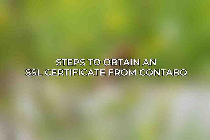 Steps to Obtain an SSL Certificate from Contabo