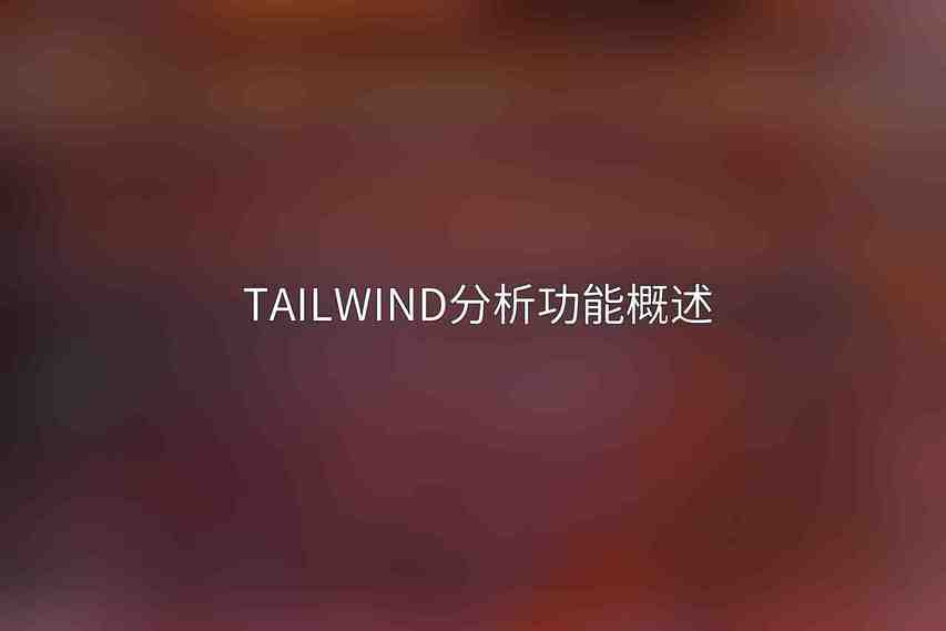 Tailwind分析功能概述