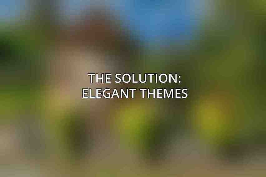 The Solution: Elegant Themes