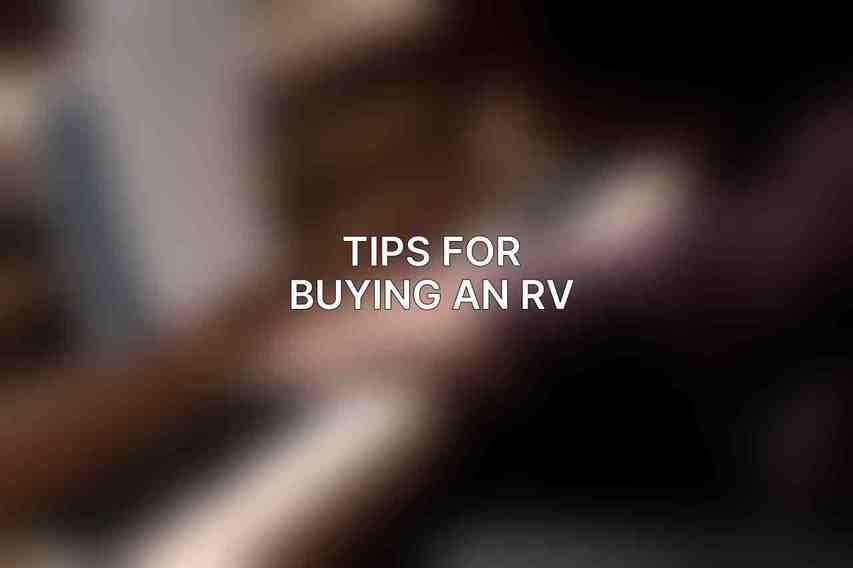 Tips for Buying an RV