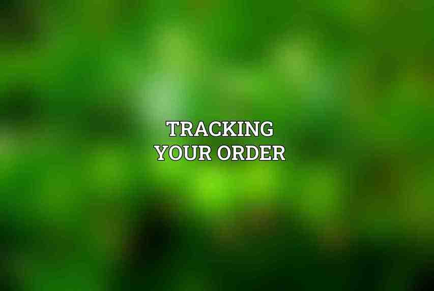 Tracking Your Order