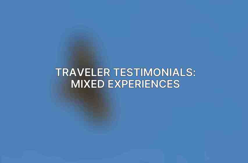 Traveler Testimonials: Mixed Experiences