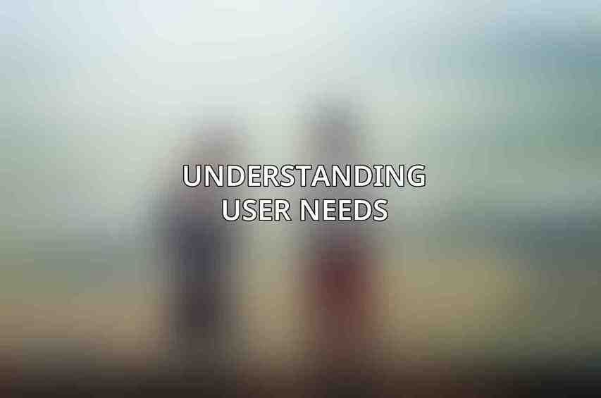 Understanding User Needs: