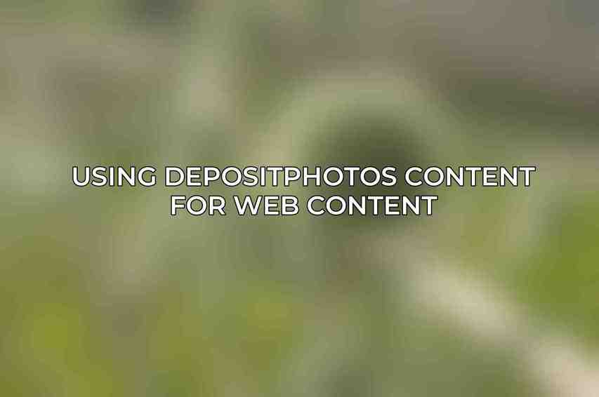 Using Depositphotos Content for Web Content