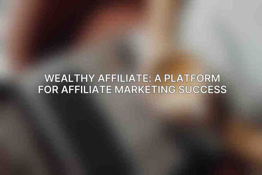 Wealthy Affiliate: A Platform for Affiliate Marketing Success