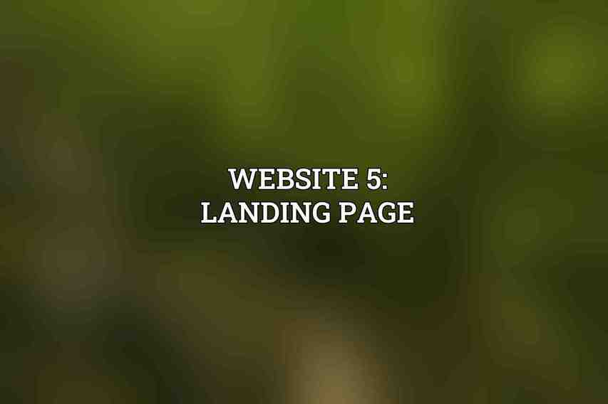 Website 5: Landing Page