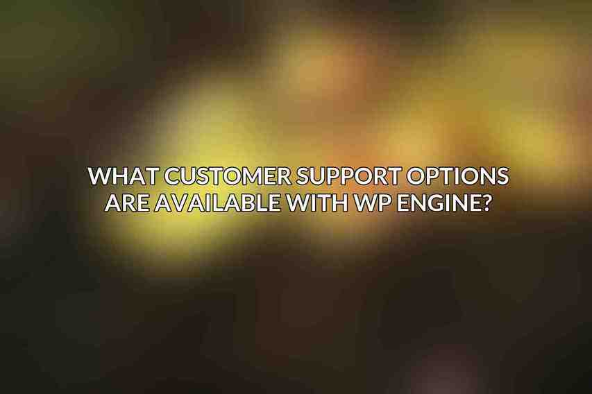 What customer support options are available with WP Engine?