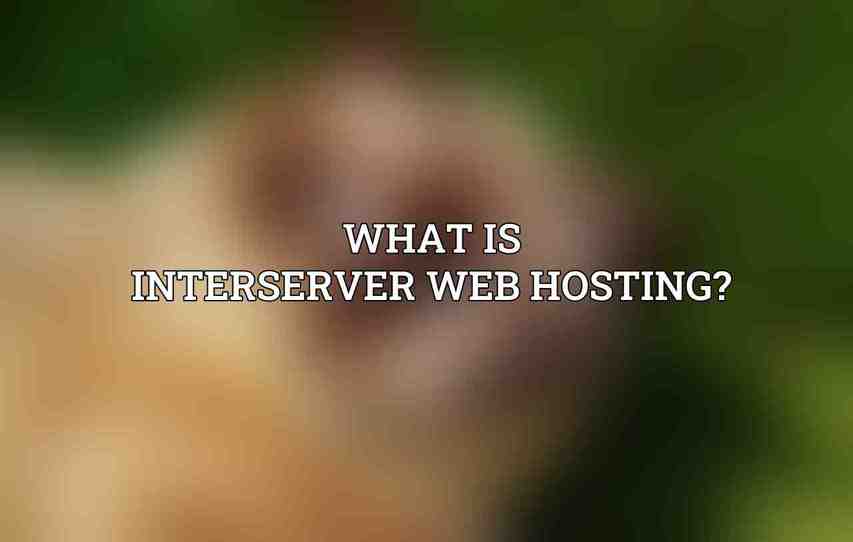 What is Interserver Web Hosting?