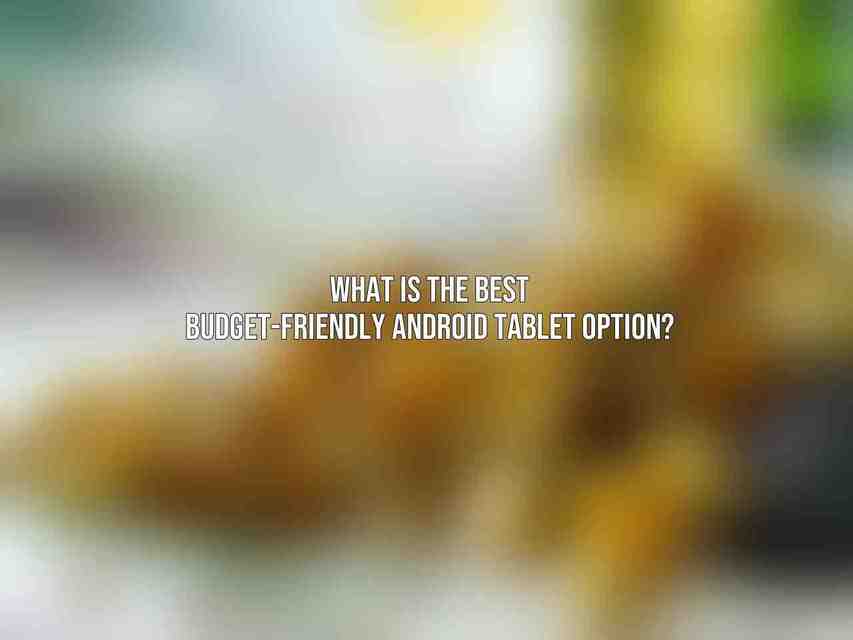 What is the best budget-friendly Android tablet option?