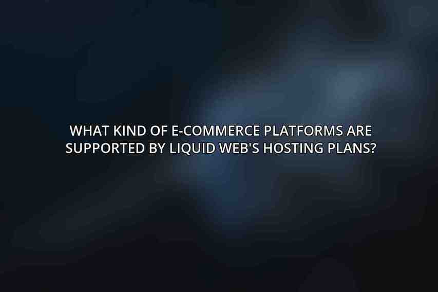 What kind of e-commerce platforms are supported by Liquid Web's hosting plans?