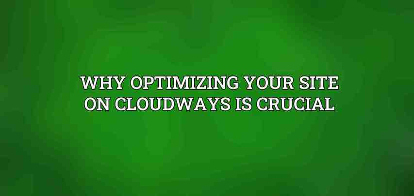 Why optimizing your site on Cloudways is crucial