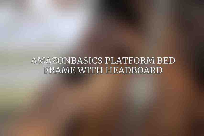 AmazonBasics Platform Bed Frame with Headboard
