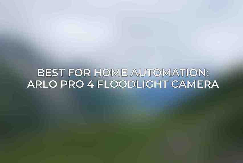 Best for Home Automation: Arlo Pro 4 Floodlight Camera