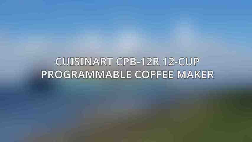 Cuisinart CPB-12R 12-Cup Programmable Coffee Maker