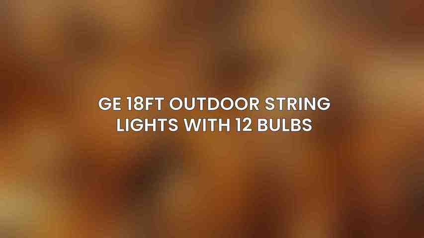 GE 18ft Outdoor String Lights with 12 Bulbs