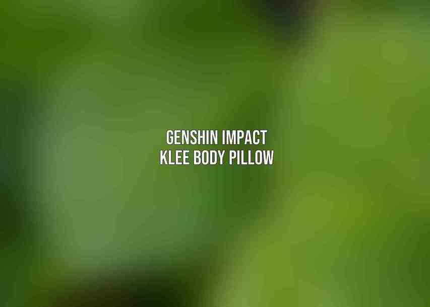 Genshin Impact Klee Body Pillow