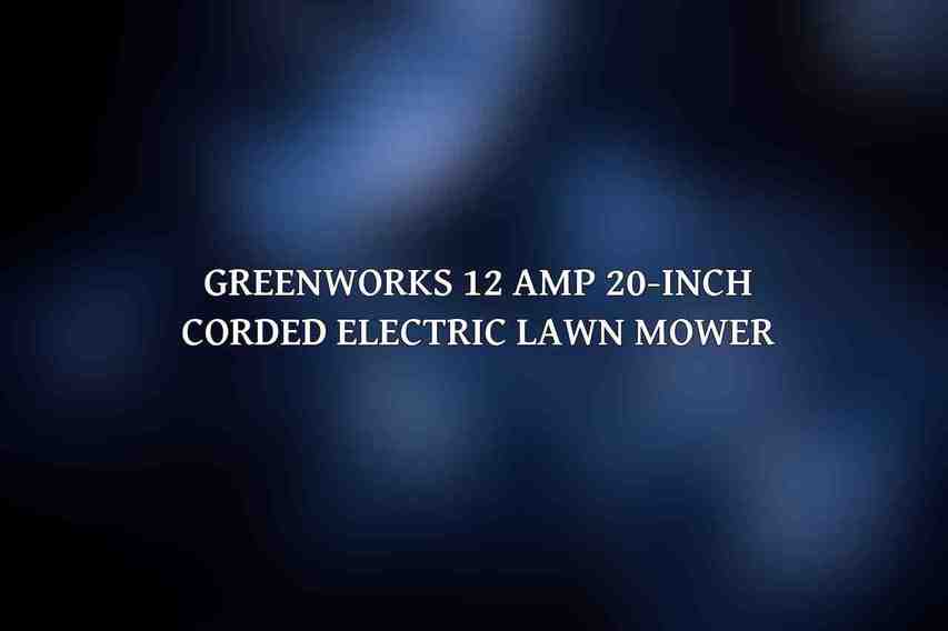 Greenworks 12 Amp 20-Inch Corded Electric Lawn Mower